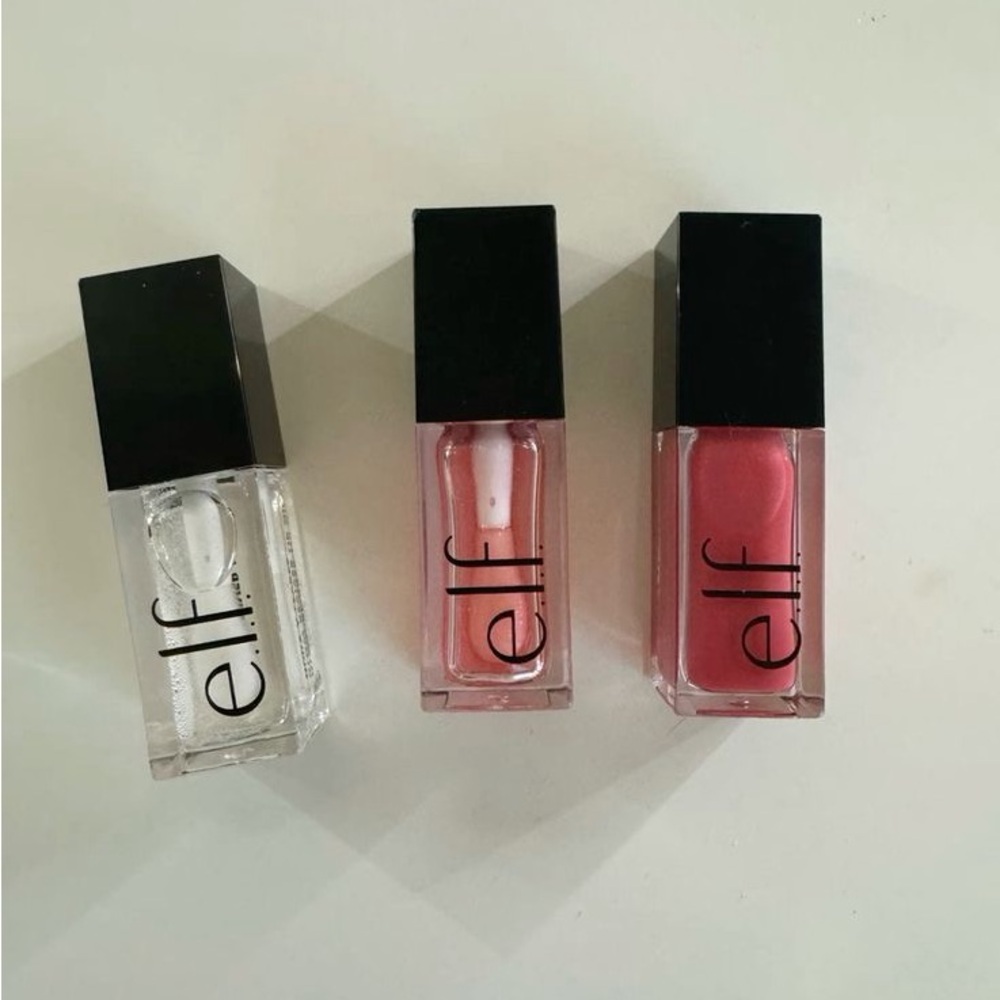 ELF Lip Gloss Set - Clear, Light Pink, Deep Pink